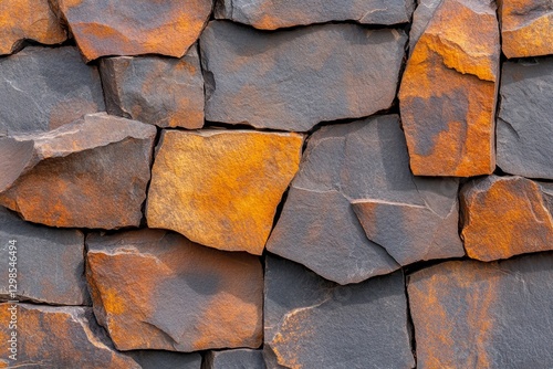 A hyper-realistic close-up of a cliff's rugged rock face, showing every crack and texture detail
