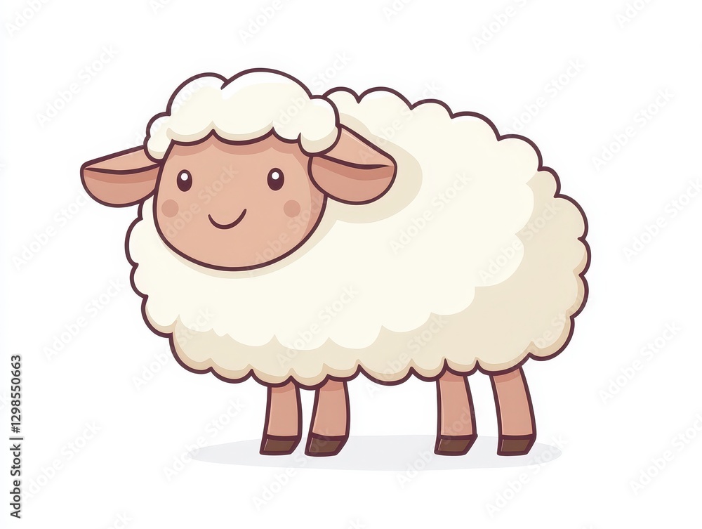 Obraz premium vector illustration of a sheep