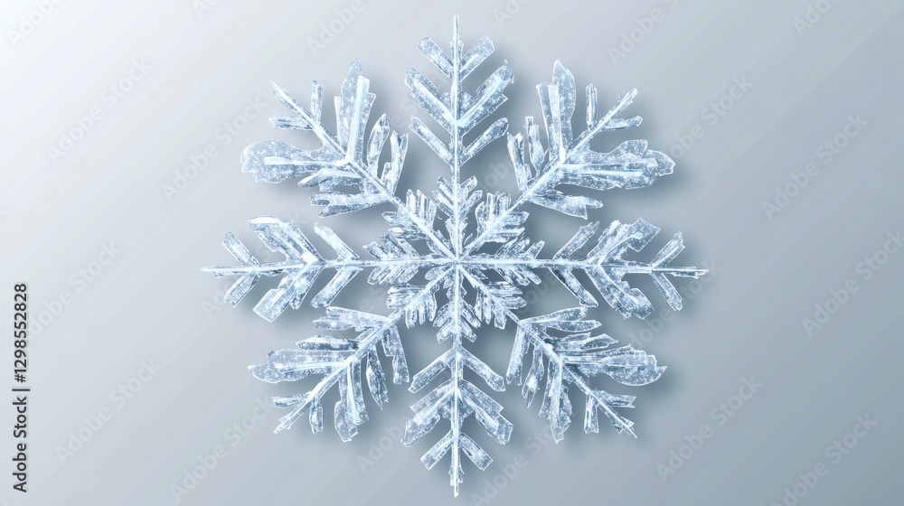 Elegant Christmas snowflake with detailed frosted texture, icy transparency, isolated on a transparent background for winter designs. Elegant Christmas snowflake with detailed frosted texture, icy transparency, isolated on a transparent background for winter designs.