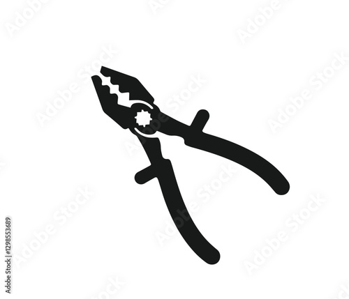 Simple Vector Illustration of a Pair of Pliers