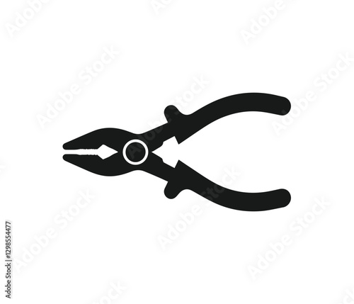 Simple Vector Illustration of a Pair of Pliers