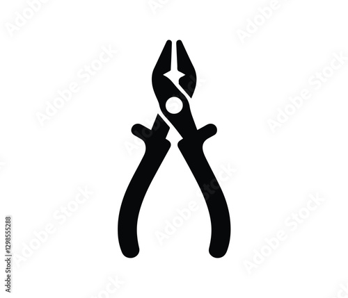 Simple Vector Illustration of a Pair of Pliers