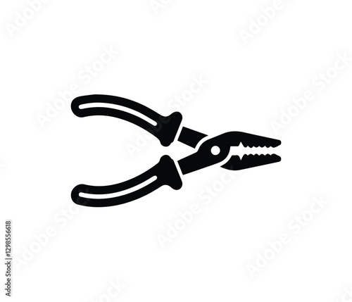 Simple Vector Illustration of a Pair of Pliers