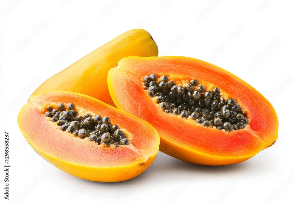papaya isolated on white papaya isolated on white