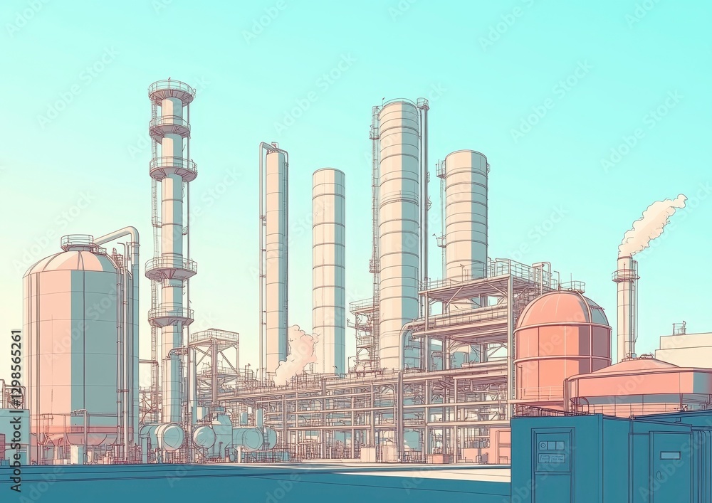 Obraz premium oil refinery plant