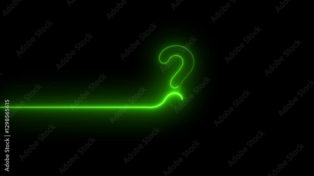 question mark symbol animation green color icon.4k video question mark symbol animation green color icon.4k video