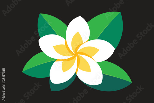 a minimalist and elegant floral design vector art illustration