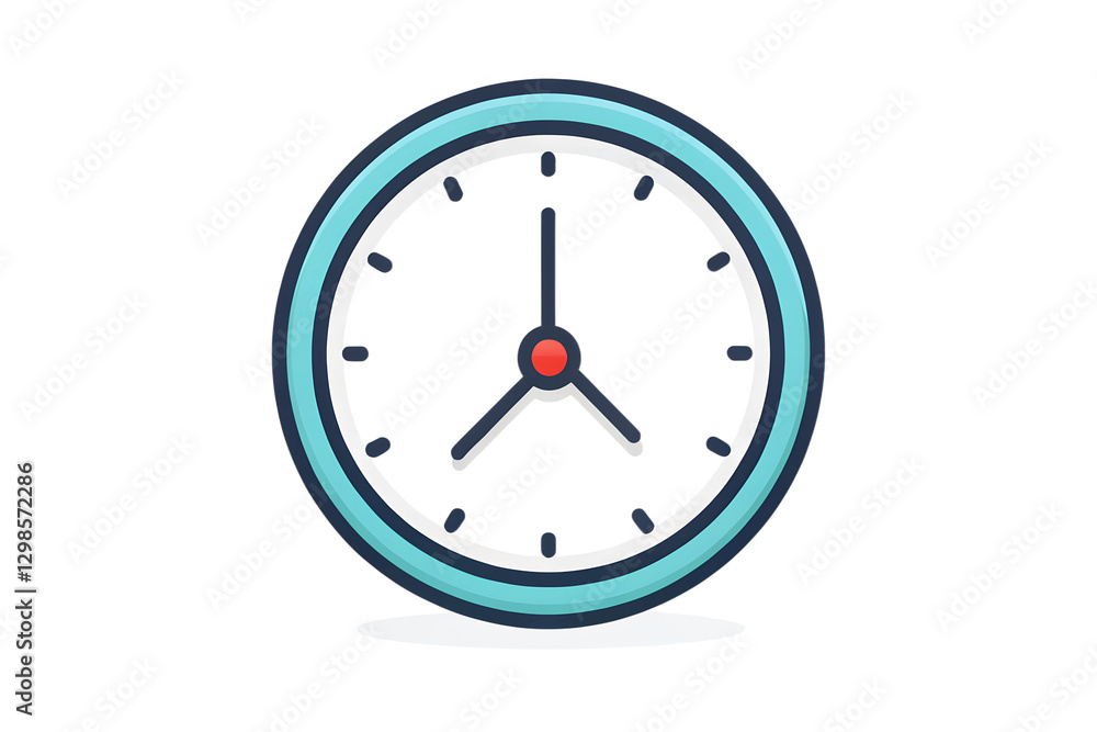 Minimalist Clock Icon Representing Time Management Minimalist Clock Icon Representing Time Management