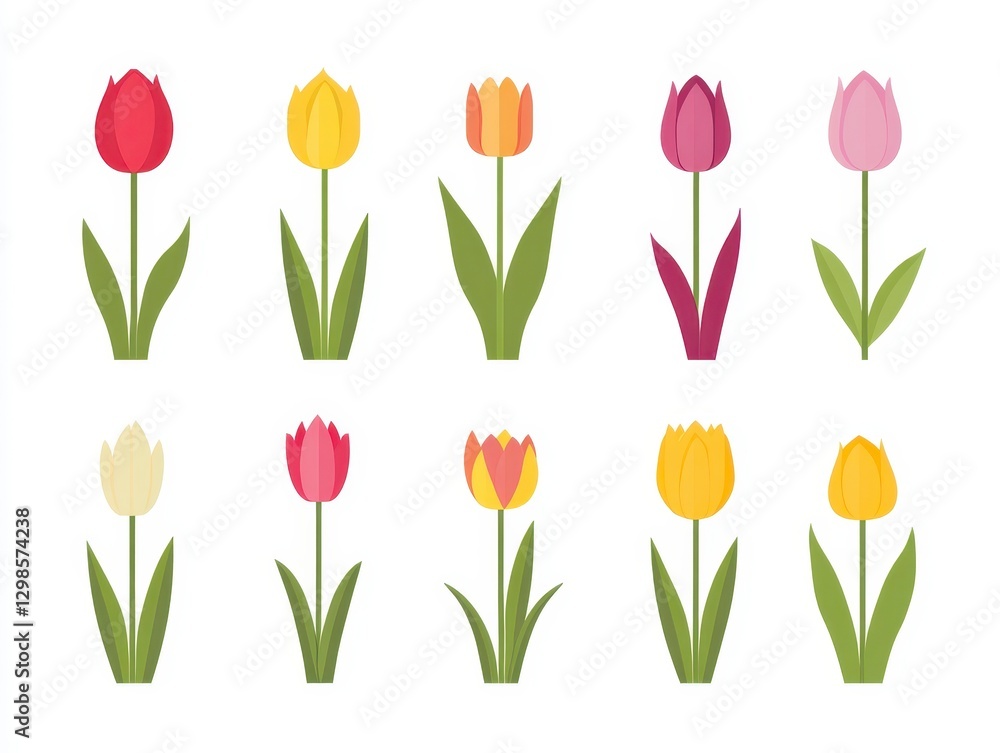 Obraz premium set of tulips