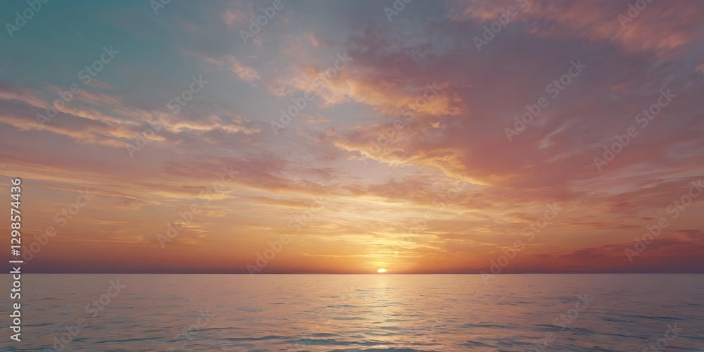 Obraz premium Sunset background, minimal pastel design