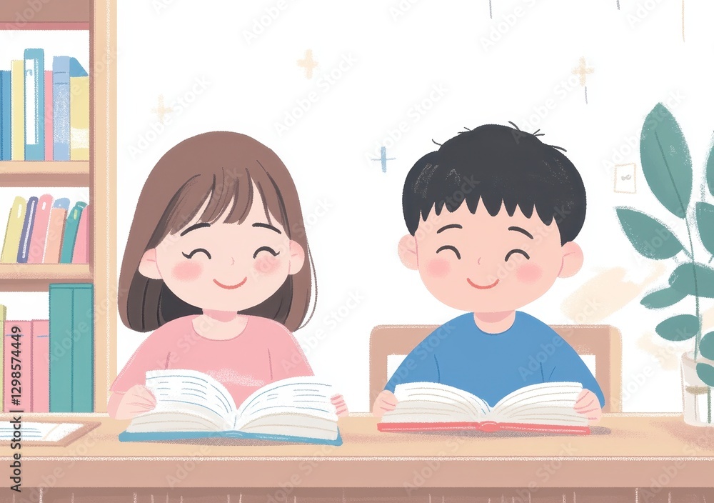 children reading a book children reading a book