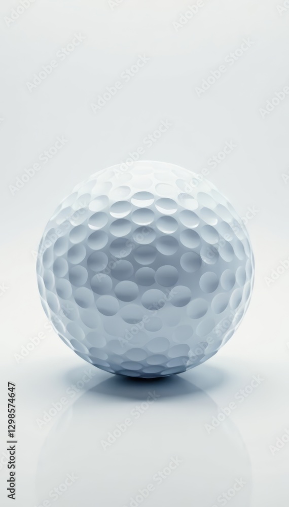 Golf ball's surface texture, stark white setting, spherical, golfing Golf ball's surface texture, stark white setting, spherical, golfing