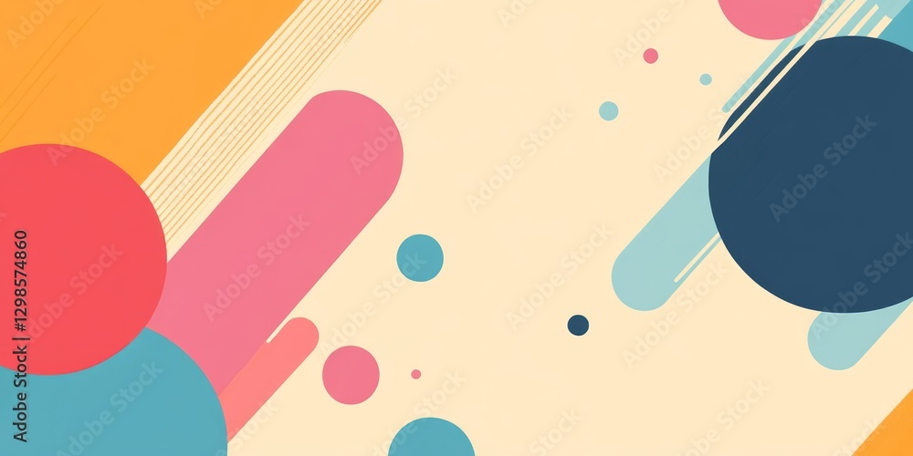 Colorful geometric shapes overlap each other on light background Colorful geometric shapes overlap each other on light background