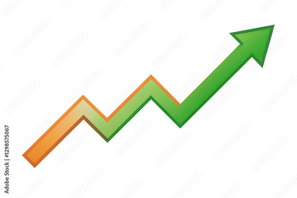 Minimalist Upward Trending Arrow Icon Representing Growth Minimalist Upward Trending Arrow Icon Representing Growth