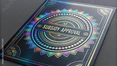 Shiny certificate with 