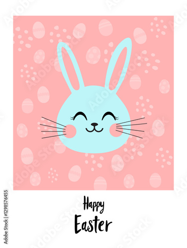 Easter card with a little bunny