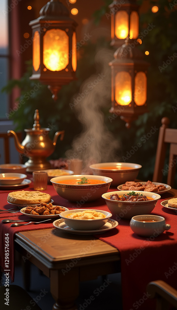 Naklejka premium table setting in restaurant