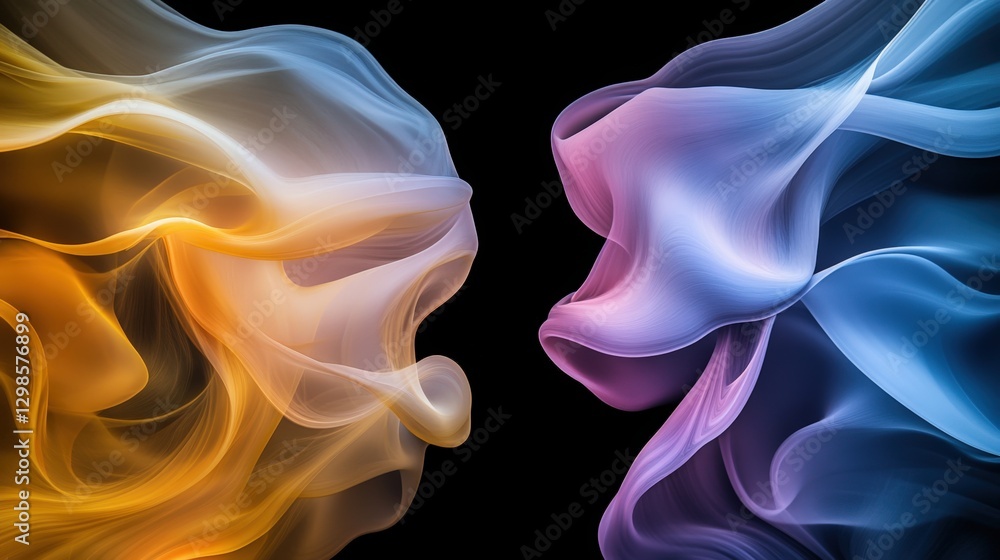 abstract colorful smoke on black background abstract colorful smoke on black background