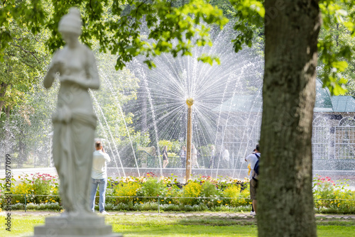 Wallpaper Mural Russia. Saint-Petersburg. Sculpture of Psyche with a butterfly at the fountain of the Sun in Peterhof. Torontodigital.ca