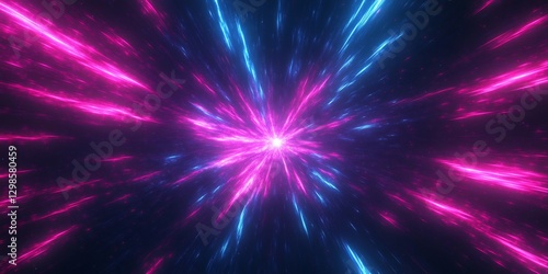 futuristic fractal explosion neon colors light display --ar 2:1