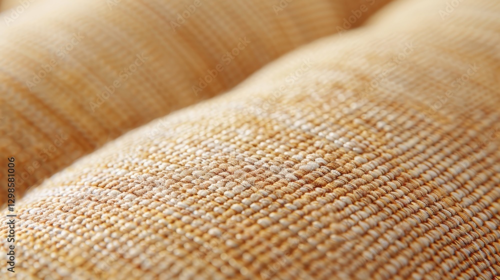 Close-up of textured, beige fabric upholstery Close-up of textured, beige fabric upholstery