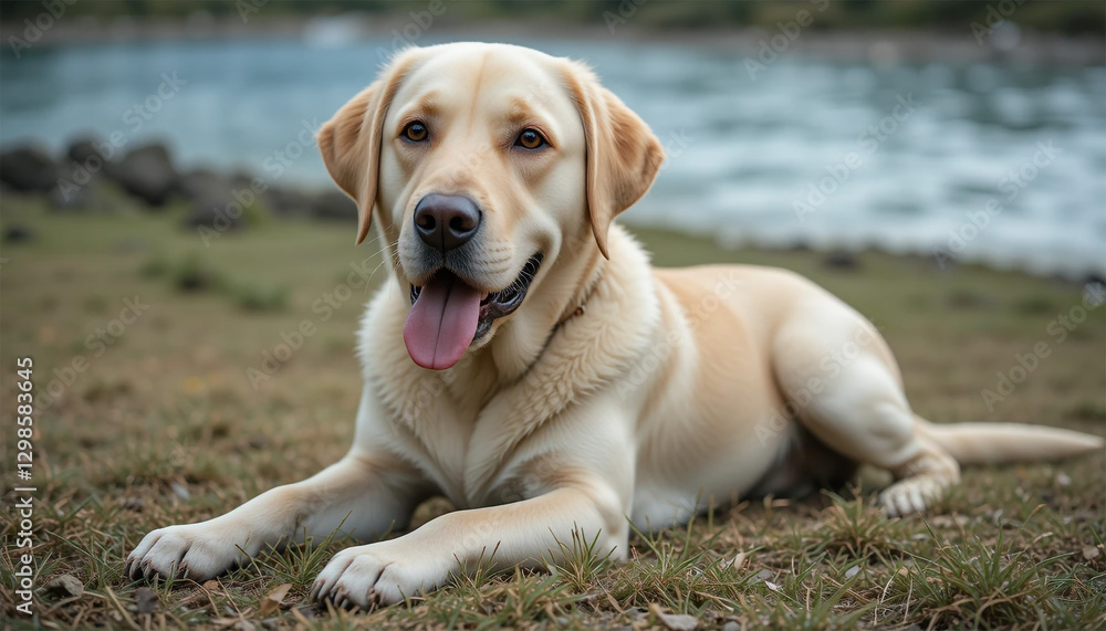 Labrador by the Lake: Serenity in Nature Labrador by the Lake: Serenity in Nature