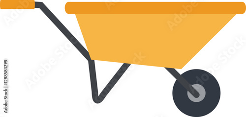 wheelbarrow with construction tools