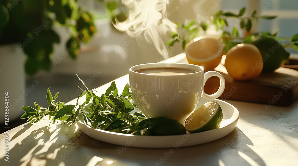 Ultimate Breakfast Shot with Fresh Herbs and Coffee Ultimate Breakfast Shot with Fresh Herbs and Coffee