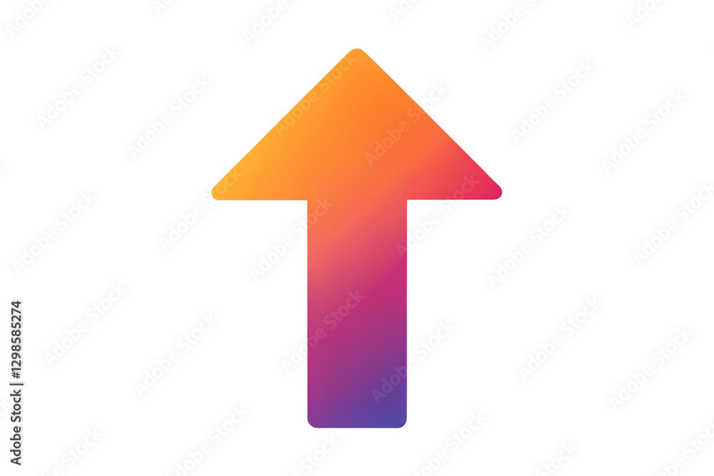 Minimal Upward Arrow Icon with Subtle Gradient Accent Minimal Upward Arrow Icon with Subtle Gradient Accent