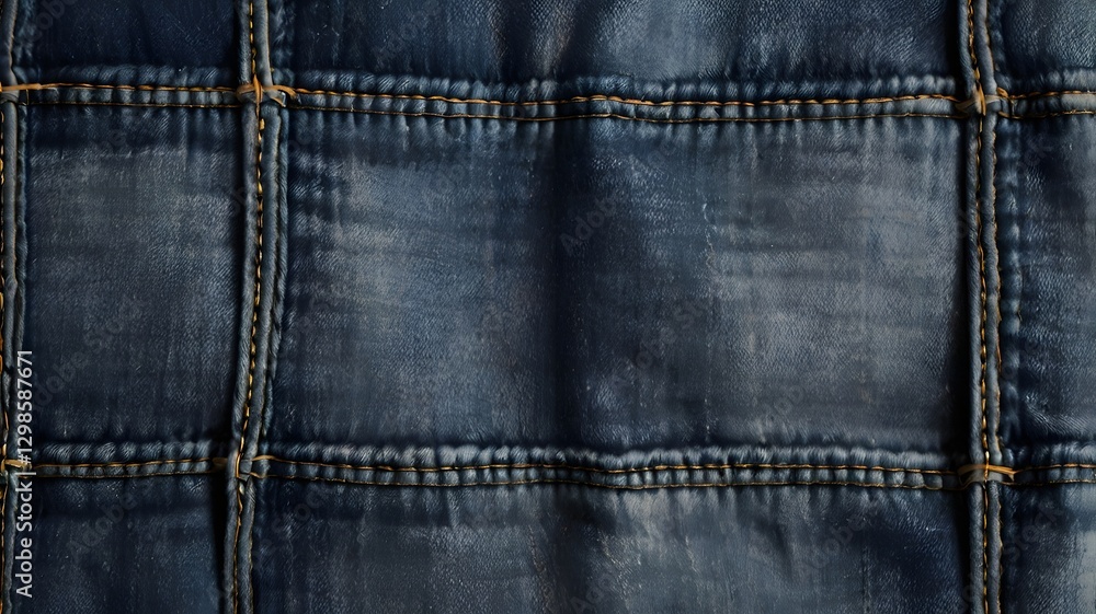 a denim-inspired background with stitched details and faded wash effects a denim-inspired background with stitched details and faded wash effects