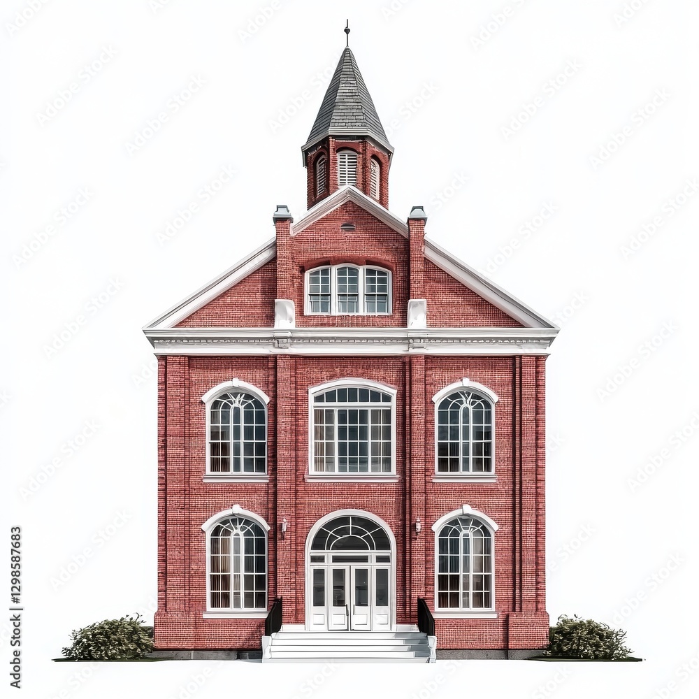 A transparent PNG image of a neoclassical school building that has four columns A transparent PNG image of a neoclassical school building that has four columns