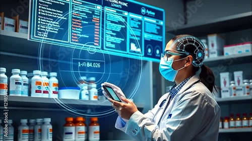 Pharmacist Using Futuristic Technology in Pharmacy