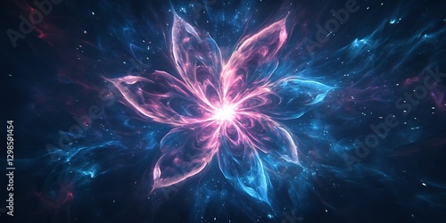 Wallpaper Mural radiant neon fractal bloom expanding luminous waves --ar 2:1 Torontodigital.ca