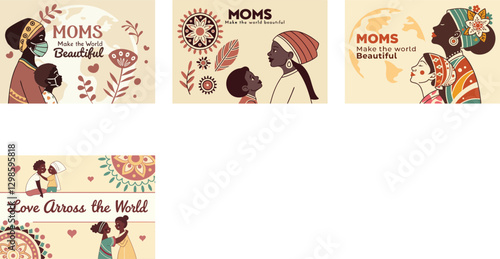 Incorporate traditional patterns motifs or symbol vector art set design