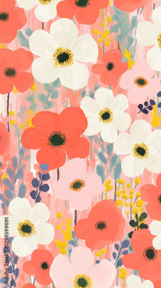 Flower pattern wallpaper plant. Flower pattern wallpaper plant.