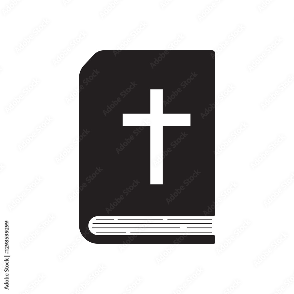 Bible book with church symbol logo vector Bible book with church symbol logo vector