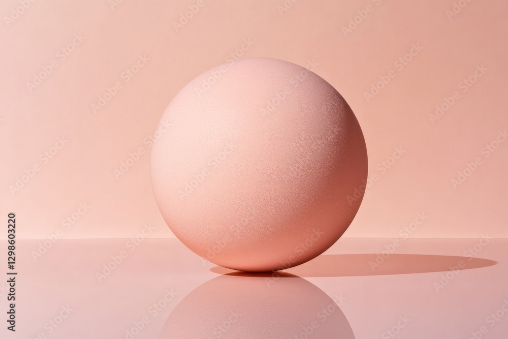 Minimalistic sphere in soft peach tones creates serene atmospher Minimalistic sphere in soft peach tones creates serene atmospher