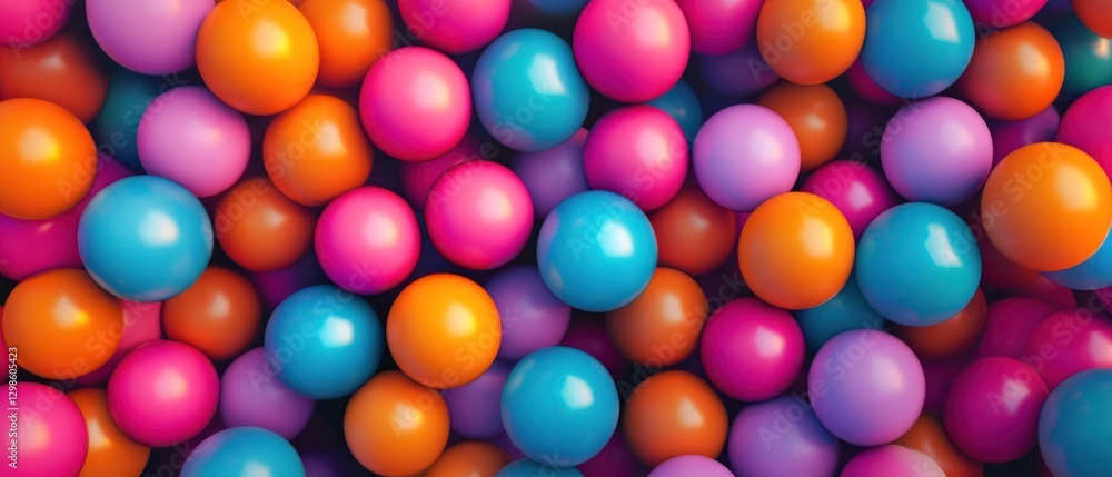 Close-up of Vibrant, Glossy Spheres in Various Colors Close-up of Vibrant, Glossy Spheres in Various Colors