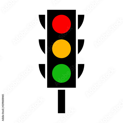 Traffic light icon. Traffic signal sign. Street regulation system.