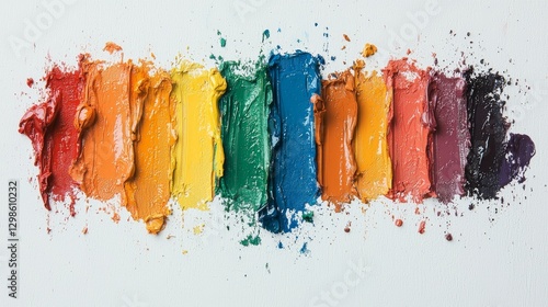 Wallpaper Mural Transparent background showcasing a dynamic rainbow effect created by brushstrokes Torontodigital.ca