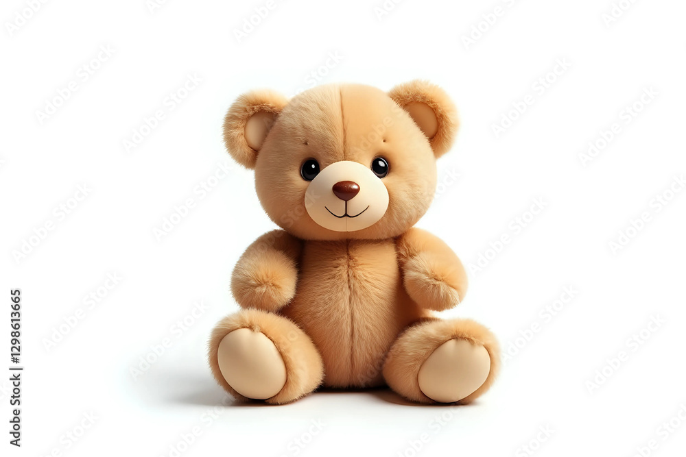 Obraz premium Cute teddy bear isolated on white background