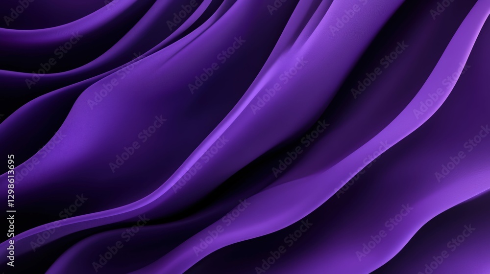 Obraz premium abstract background with deep purple silk folds, elegant texture, refined minimalism, modern and sophisticated look stock minimalistic photo