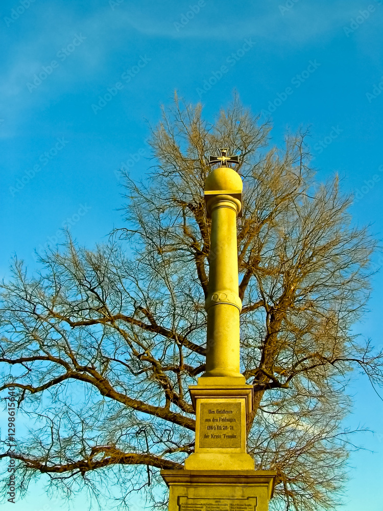 Denkmal auf dem Marktplatz für die gefallenen der Feldzüge 1864, 66, 70 bis 71