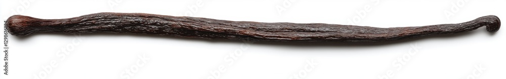 Dried vanilla pod isolated on white background for culinary use Dried vanilla pod isolated on white background for culinary use