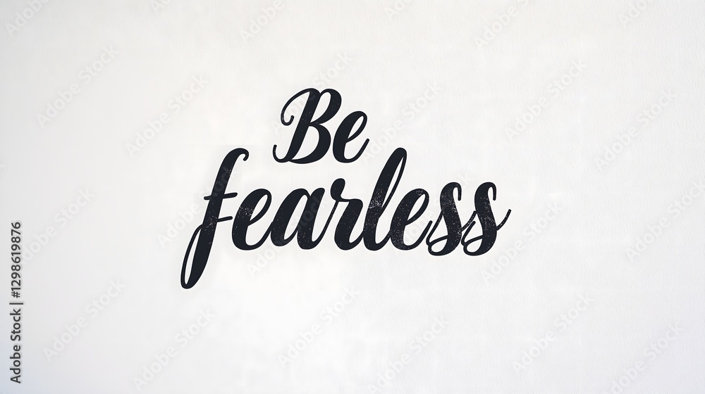 Be Fearless Motivational Quote Typography Inspirational Text White Background Calligraphy Handwritten Font Positive Message Mindset Encouragement Cursive Style Be Fearless Motivational Quote Typography Inspirational Text White Background Calligraphy Handwritten Font Positive Message Mindset Encouragement Cursive Style