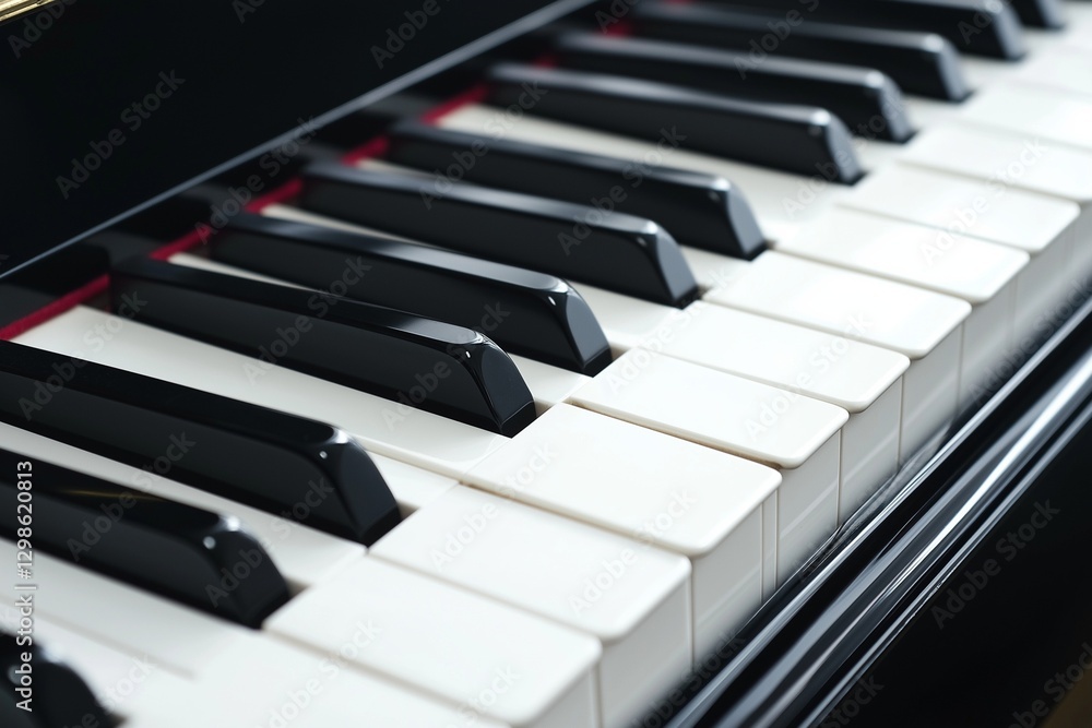 Grand piano keys close-up music instrument Grand piano keys close-up music instrument