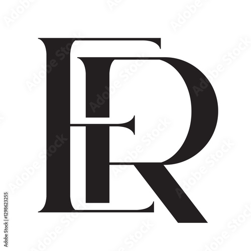 Initial ER or RE vector logo design for luxury and startup. 標誌設計, ロゴデザイン, Diseño de logotipo