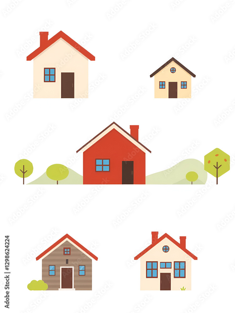 House icon set. Housing symbol vector illustration House icon set. Housing symbol vector illustration