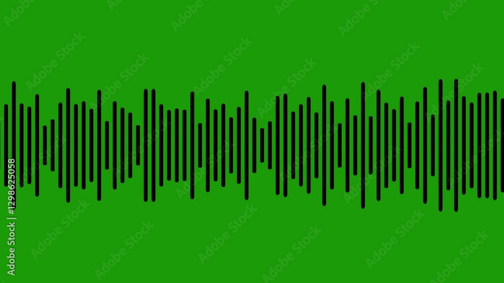 Sound wave isolated on green background. wave form Audio, spectrum voice, spectrum multi color, Audio Wave, sound wave visualization, music sound wave or audio waveform