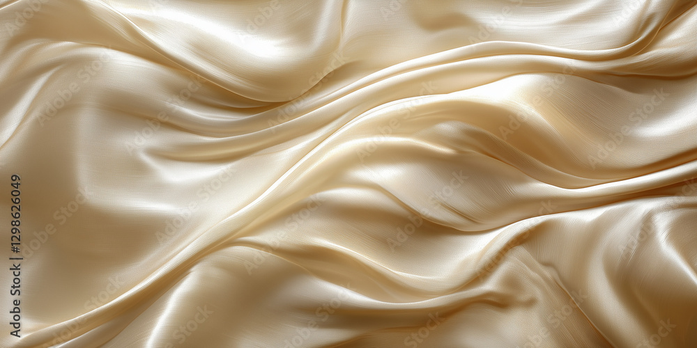 Elegant folds of lustrous, golden fabric create a luxurious, flowing texture. Elegant folds of lustrous, golden fabric create a luxurious, flowing texture.